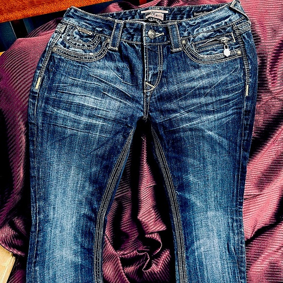 🍒 BOGO 🍒 EXPRESS Dark Wash Boot cut Jeans - Picture 6 of 15